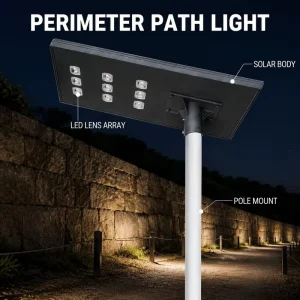 Outdoor 300W High Efficiency IP66 Waterproof LED Solar Road Street Light Lithium Battery Solar Panel Cold Light for Road Use