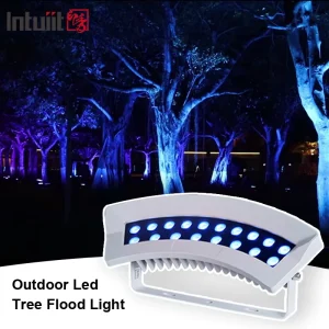 Outdoor 36W AC LED Tree Flood Light IP65 Waterproof RGBW Landscape Lighting Aluminum Spot Light Dimmable Garden Park Decoration