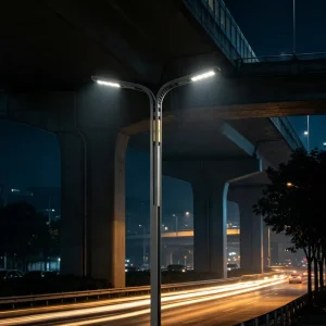 Outdoor 6 meter and 10 meter Rural LED Road Lights White Single and Double Arms 180W High Power Lighting Fixtures