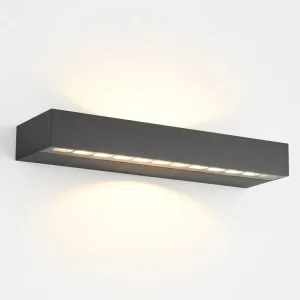 Outdoor Adjustable Beam Angle Long Strip Aluminum IP65 40W Waterproof LED Wall Light for Garden
