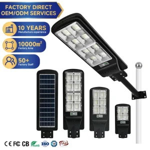 Outdoor All in One Solar Road Lamp IP65 Waterproof Motion Sensor LED Light