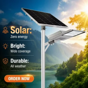 Outdoor All in One Solar Street Light Commercial Grade LED Solar Street Lamp for Highway