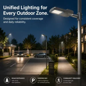 Outdoor Aluminum IP65 LED Street Lighting Fixture Energy Saving Waterproof Road Lamp for Highway Parking Lot and Industrial Area
