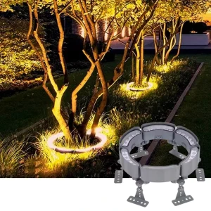 Outdoor Aluminum LED Hug Tree Light, DMX512, 6W and 36W RGB Garden Spot and Landscape Ring Light, IP65