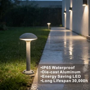 Outdoor Aluminum LED Lawn Bollard Light IP65 for Landscape Pathways