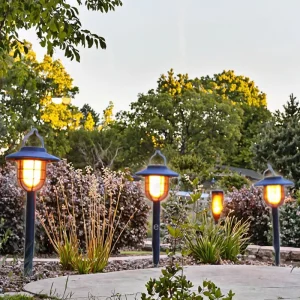 Outdoor Aluminum LED Lawn Lights IP65 Waterproof 4100K Neutral White 270° Beam Angle Dimmable