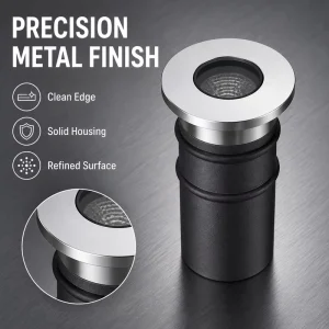 Outdoor Aluminum Recessed Flood Spotlight IP68 Rated LED Dimmable Ra90 100lm/W Light Sensor Underground Lighting