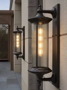 Outdoor Aluminum Wall Lamp Waterproof Warm White for Hallways Corridors Balconies Villa Courtyard Gates Gardens