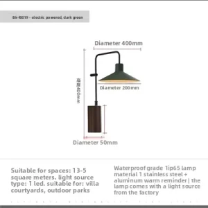 Outdoor Aluminum Wall Mounted Waterproof LED Garden Villa Exterior Atmosphere Light for Balcony