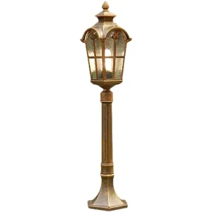 Outdoor American Style Retro Aluminum Waterproof LED Pillar Lights for Lawn Courtyard Garden Doorway Landscape Lighting