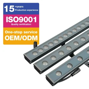 Outdoor Architectural Aluminum Wall Washer IP67 Waterproof DMX512 RGB LED Linear Washer Light