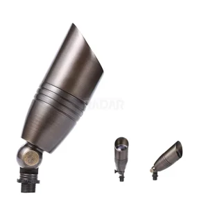 Outdoor Brass Landscape Spot Light, 12V AC/DC Low Voltage, Classical Accent Light for Gardens, Parks, and Lawns