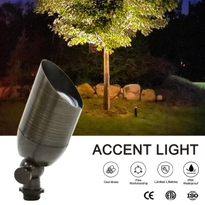 Outdoor Bronze Uplight, Waterproof IP65, ETL Listed, Landscape Lighting