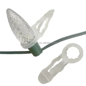 Outdoor C9 Christmas String Lights Installation Accessories Parts Circle Halo O-ring Light Clips for C9 Bulbs Base