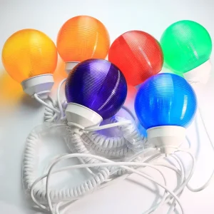 Outdoor Camping String Light Decorative RV Awning Globe Lights 6 Clear Globes On White Wire