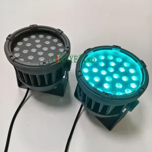 Outdoor Christmas FloodLights IP65 Aluminum Body LED DMX512 Tuya Signal WiFi Control AC100 277V Power Source