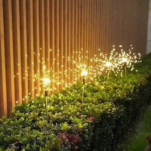 Outdoor Christmas Holiday Decoration Park Landscape LED Firework Night Light for Walkway Pathway Decor Yard