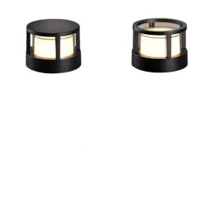 Outdoor Column Wall Lamp IP65 Waterproof for Garden Courtyard Exterior Use with 3 Year Warranty Square Round Shape