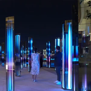 Outdoor Commercial Plaza Lighting Interactive Dimming Lamps Park Scenic Spot Waterproof LED Colorful Decorative Lamps