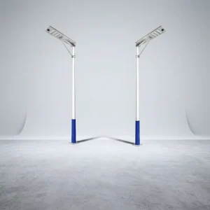 Outdoor Conical Solar Lighting Pole 4m 5m 7m 9m 12m Hot Dip Galvanized Street Light Pole With Custom Flange Base