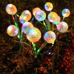 Outdoor Courtyard Lawn Lamp Garden Decorative Ground mounted Ambiance Flower Light Waterproof LED Landscape Light Solar powered