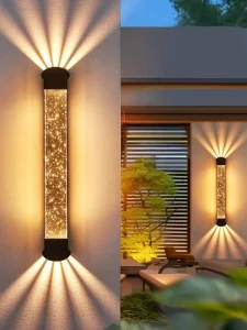 Outdoor Crystal LED Wall Waterproof for Garden Balconies Villas Corridors Courtyard Stairwell Simple Style Exterior Spotlight