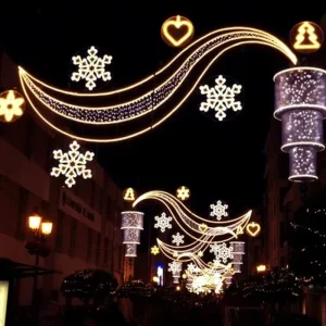 Outdoor Decoration Custom Commercial Grade Outdoor Led Light Up Christmas Pattern Silhouette 2D Pole Frame Mounts Motif Lights