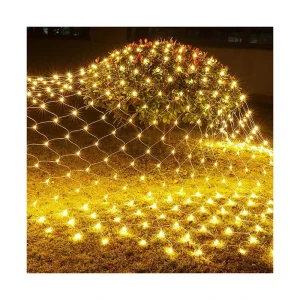Outdoor Decoration Solar Garden Decorative Lighting IP44 Waterproof LED Net String Lamp Motif Bulbs Christmas Lights