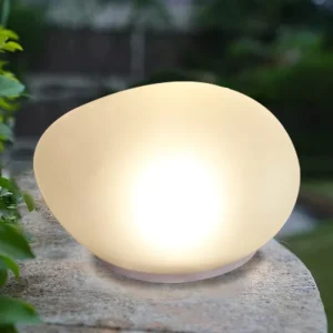 Outdoor Decorations Solar Lawn Garden Lights Decorative Stone LED Light for Pathway Driveway Landscape Backyard Patio