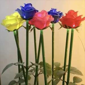 Outdoor Decorative Landscape Lighting for Garden Yard Decoration Led Rose Plant Led Light Stand
