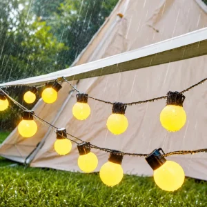 Outdoor Decorative Lighting and Backyard String Lights with Music Sync Bulbs for Parties Weddings and Holidays Decor