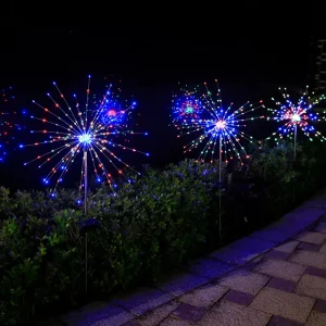 Outdoor Decorative Solar Light Christmas Wedding Birthday New Year’s Day Decoration Waterproof Copper Mini Led Firework Light