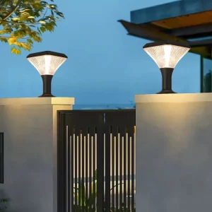 Outdoor Driveway Garden Courtyard Fence Column IP65 Waterproof Mains-Powered Gate Post Lamp Pillar Light