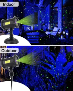 Outdoor Electric IP65 Waterproof Nebula Laser Star Projector Halloween Garden Decorative Lighting with Remote Control Dimmable