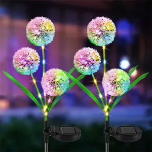 Outdoor Energy Saving Solar Powered Dandelion Lights Decorative LED Garden Landscape Lights for Garden Villa Pathway