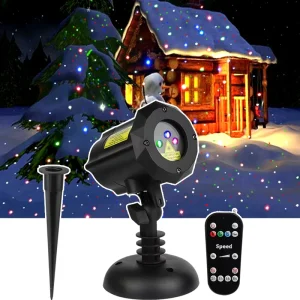 Outdoor Garden Aluminum Laser Lights Projector Christmas IP65 Rating AC Power Supply Warm White Remote Control Landscape