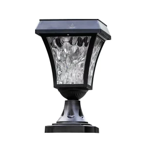 Outdoor Garden IP65 Solar Powered Halogen Pillar Lights Decorative Post Light