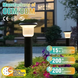 Outdoor Garden IP65 Waterproof Solar Bollard Light White & Warm White 4.5W Solar Pathway Light