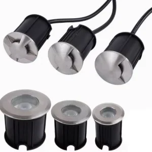Outdoor Garden Side-Glow LED In-Ground Light: Ultra-Thin Stainless Steel, IP68 Waterproof & CRI80 Transparent Lens
