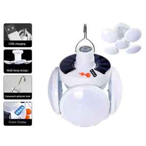 Outdoor Garden Small IP65 Waterproof Portable LED Solar Emergency Camping Light Foldable Charging