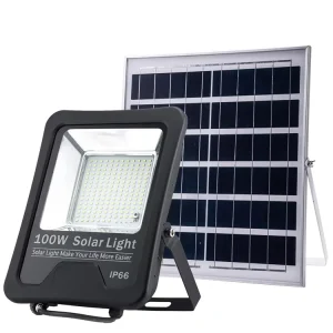 Outdoor Garden Wall Mount Aluminum SMD Flood Lamp 50W-300W Rechargeable LED Solar Floodlight 120 Beam Angle 2-Year Warranty