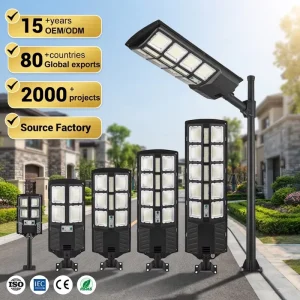 Outdoor Garden Waterproof 50W 100W 150W 200W 250W IP65 All in One Integrated Led Solar Street Lamp