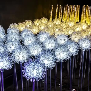 Outdoor Grounded Landscape Street Square Decoration LED Aluminum Ball Lamp