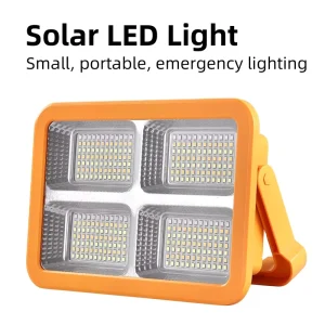 Outdoor Handheld USB Solar Rechargeable LED Flashlight Waterproof Camping Lamp for Emergency Use and Fishing
