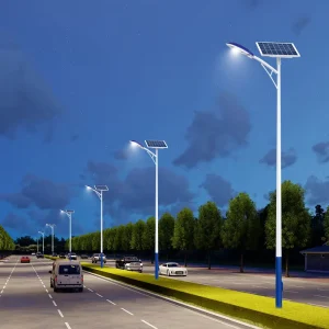 Outdoor High-Power 100W 5m IP67 Solar LED Street Lamp with Battery and Aluminum Construction