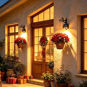 Outdoor Hook Hanging Basket IP54 Magnetic Solar Wall Light Waterproof Motion Sensor Wall Lamps Porch Fence Garden LED Wall Lamps