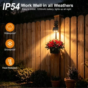 Outdoor Hook Hanging Basket IP54 Magnetic Solar Wall Light Waterproof Motion Sensor Wall Lamps Porch Fence Garden LED Wall Lamps