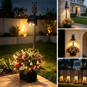 Outdoor Hook Hanging Basket IP54 Magnetic Solar Wall Light Waterproof Touch Wall Lamps Solar Porch Fence Garden LED Wall Lamps
