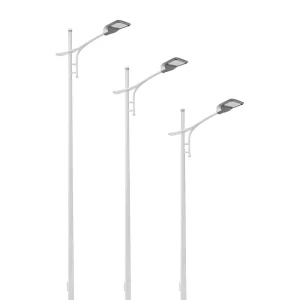 Outdoor Hot Dip Galvanized LED Street Light Poles 3m 12m Square Galvanized Steel Solar Light Poles 10 Year Warranty 160km h Wind