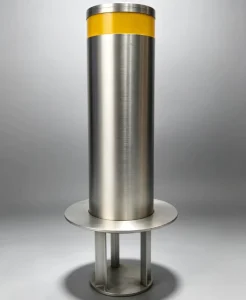 Outdoor Hydraulic Retractable Security Bollard Stainless Steel Auto Rising Parking Post Wide Temperature Driveway Residential